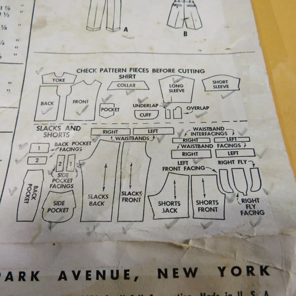 McCalls 9695 clothing pattern (complete) Boys slacks - pants, shirt, shorts